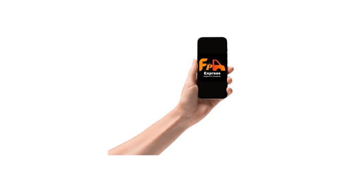 Celular com logo da F.P Express